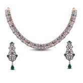 Emerald Grace Zircon Necklace Set